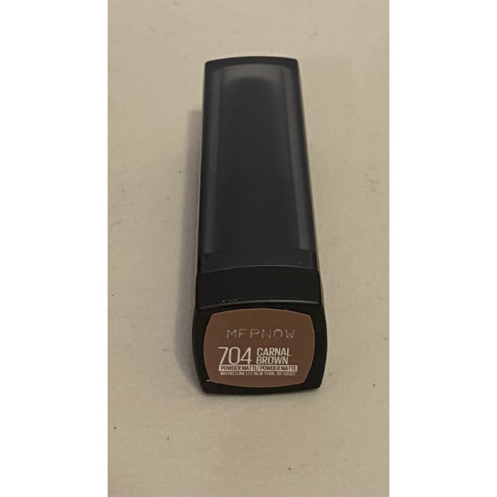 LIPSTICK MAYBELLINE NEW YORK   CARNAL BROWN SENSATIONAL POWDER MATTE  704